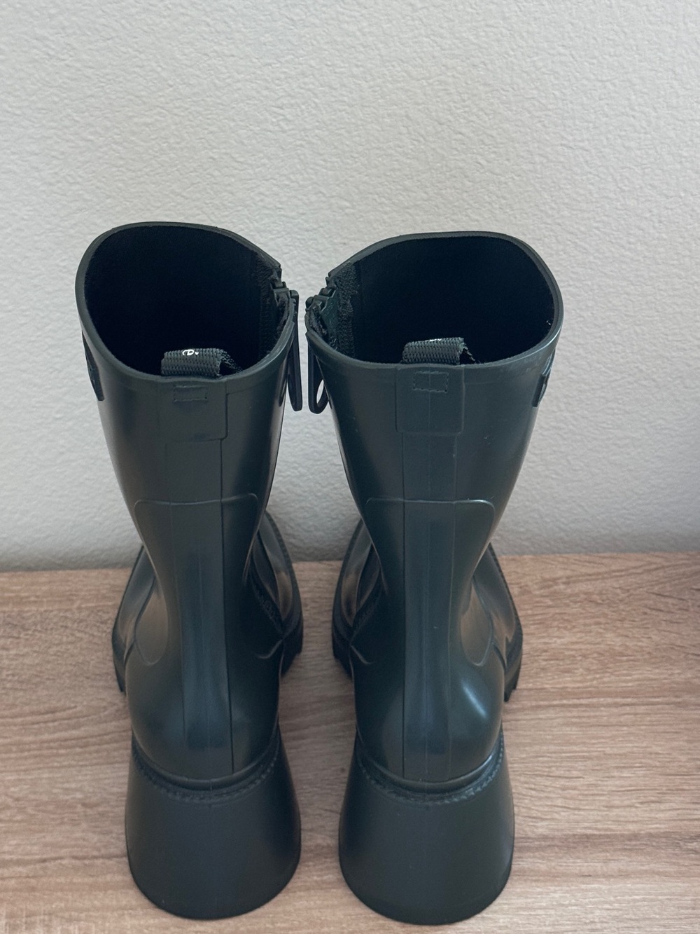 Chloé Betty Dark Green Mid-Calf Rain Boots Size 38 - Picture 4 of 7